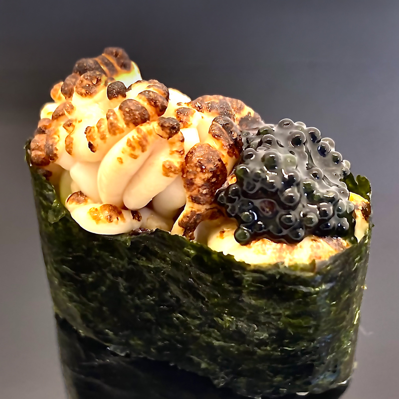 shirakokyabia 北海道【炙り白子キャビアぽん酢】|小平市で鮨のテイクアウト・デリバリーなら鮨 比良乃